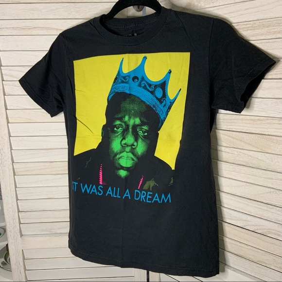 Brooklyn Mint It Was All A Dream Biggie Smalls Pop Art Graphic T Shirt - Picture 2 of 5